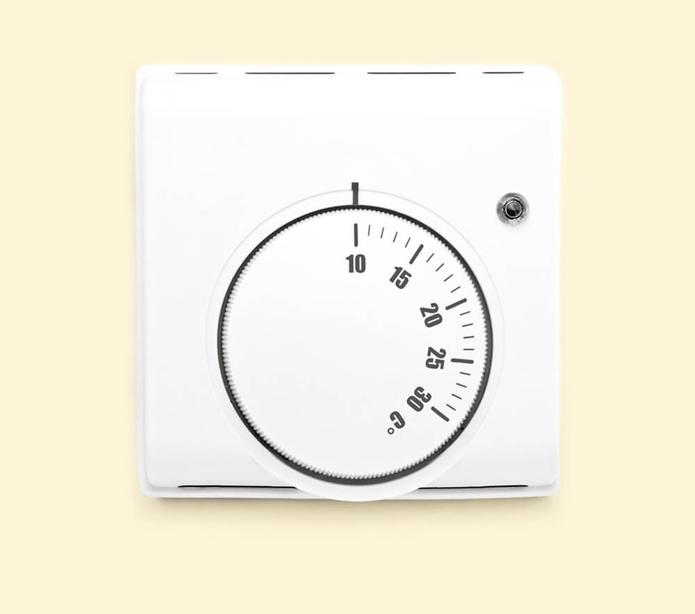 Photo d'un thermostat manuel non programmable
