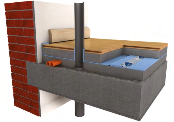 Schema d'une chape coulée