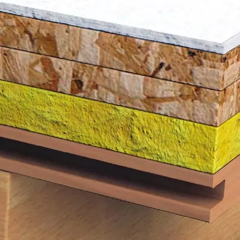 Schéma de qui représente les différentes couches d'un plancher.